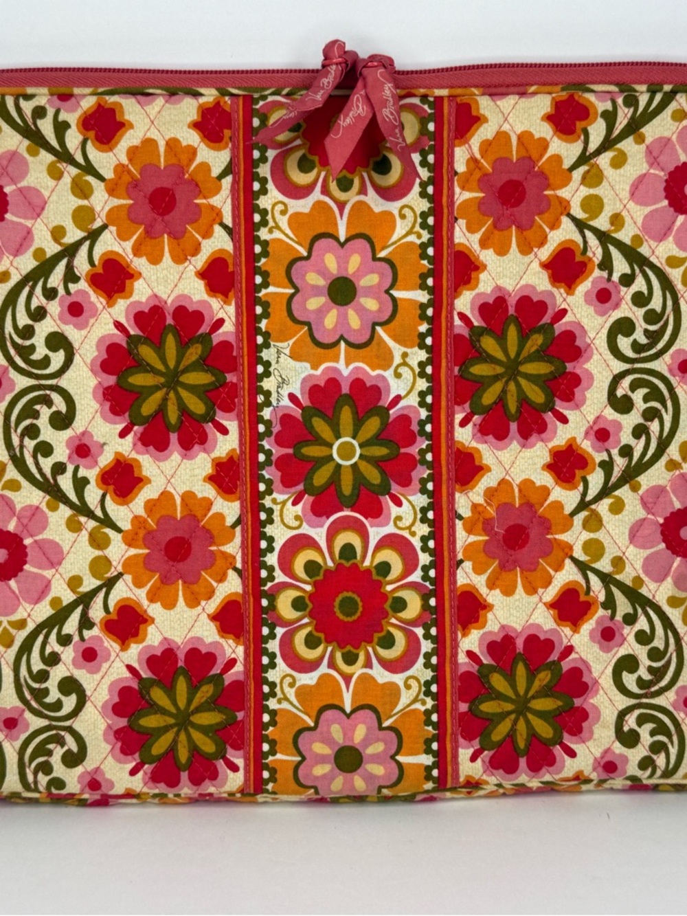 Vera Bradley FOLKLORIC  Zip LAPTOP Case 17”X 12” Cover Sleeve Padded